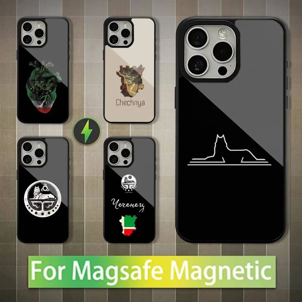 

C-Chechen N-National Flag Phone Case For iPhone 16,15,14,13,12,11,Pro,Max,Plus,Mini,Magsafe,Magnetic Wireless Charging Case