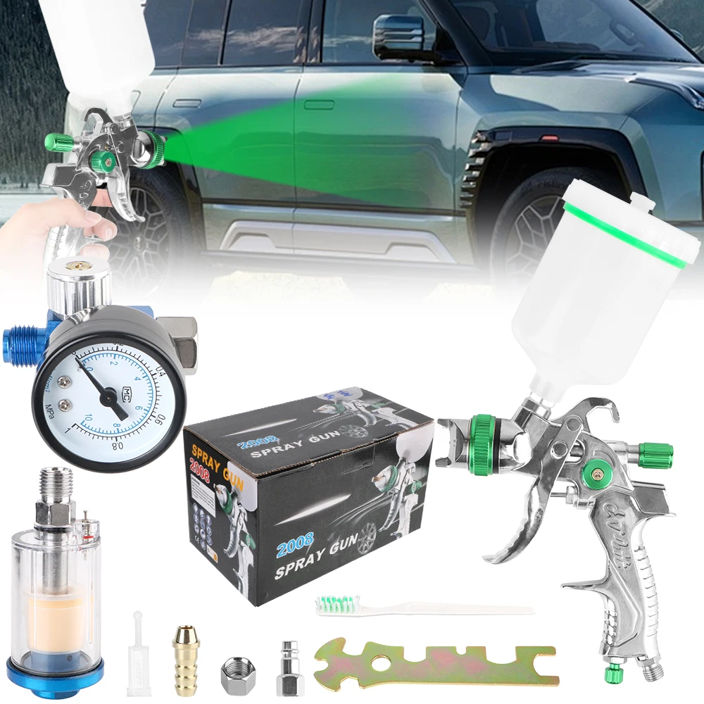 Car Paint Spray Gun Set Auto Handle Spray Tool Pneumatic Sprayer Sheet Metal Repair Anti-Rust Air High Atomization Garage Tools