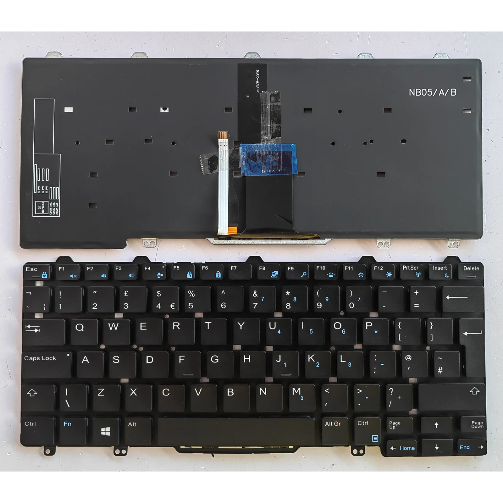 UK laptop keyboard for Dell Latitude 7280 7380 E5250 E7270 E5270