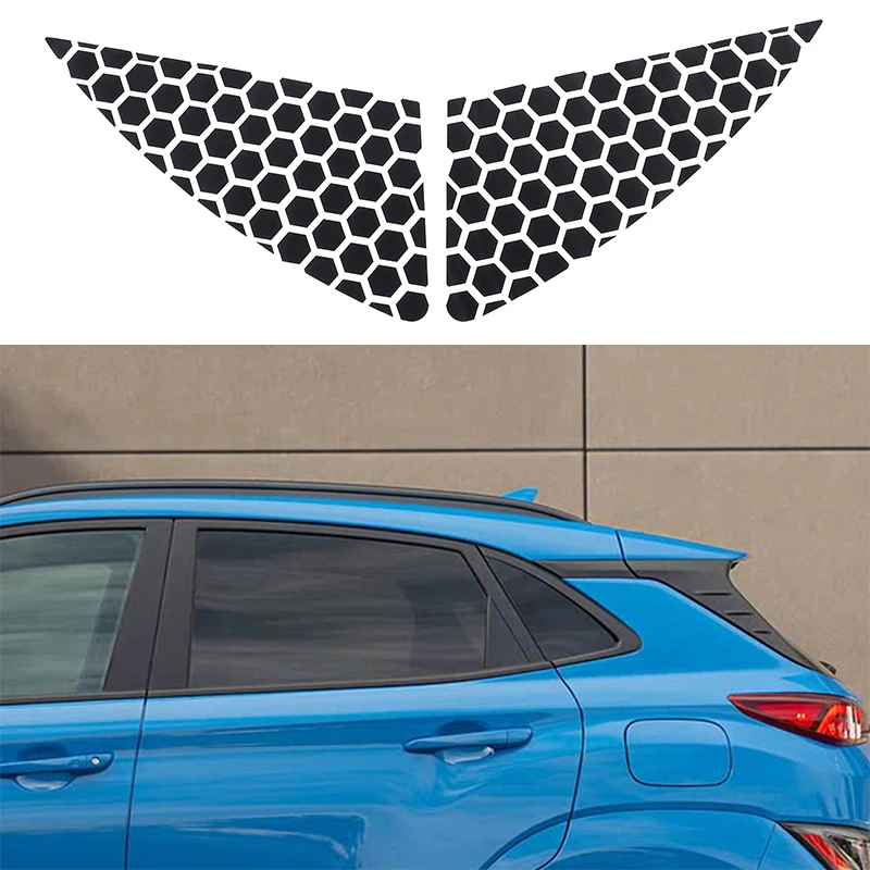 

2Pcs PVC black For Hyundai KONA 2017-2022 car side rear glass sticker car exterior decoration protection accessories