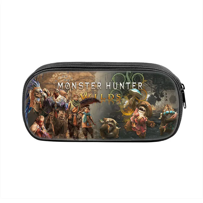مونستر هنتر وايلدز مقلمة جميلة وين حفظ الأمل حامل قلم حقيبة طالب تخزين كبير الطلاب مدرسة هدية pencelcases #2