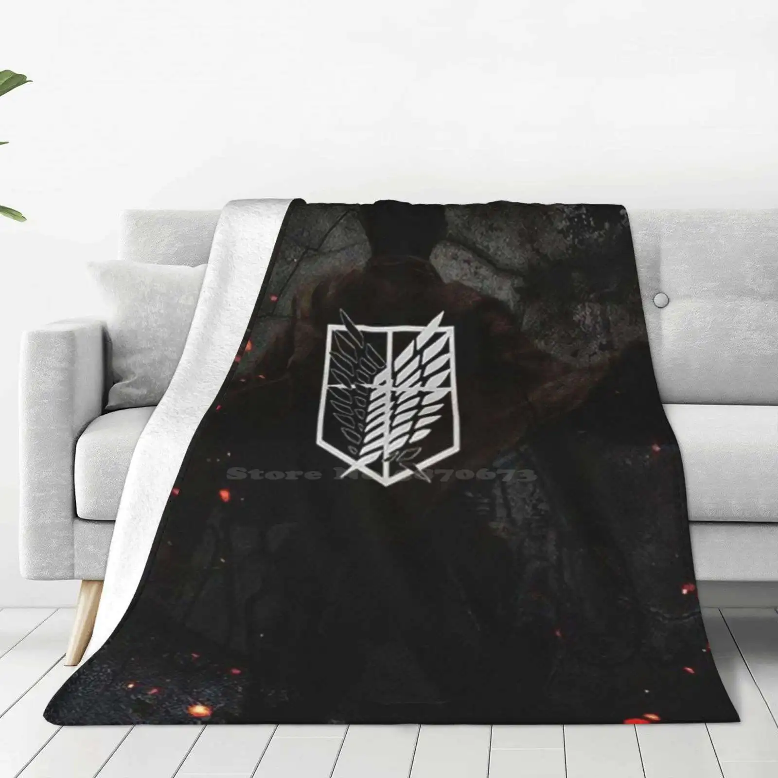 Shingeki No Kyojin Super Warm Soft Blankets Throw On Sofa/Bed/Travel Atack On Titan Atackontitan Shingeki No Kyojin Anime