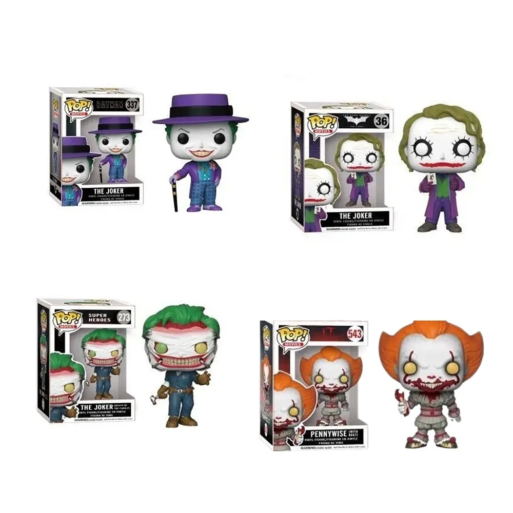 Funko POP 페니와이즈 피규어 풍선 춤추는 광대 조커 피규어, IT TM 광대 비닐, PVC 액션 모델 장난감, 애니메이션