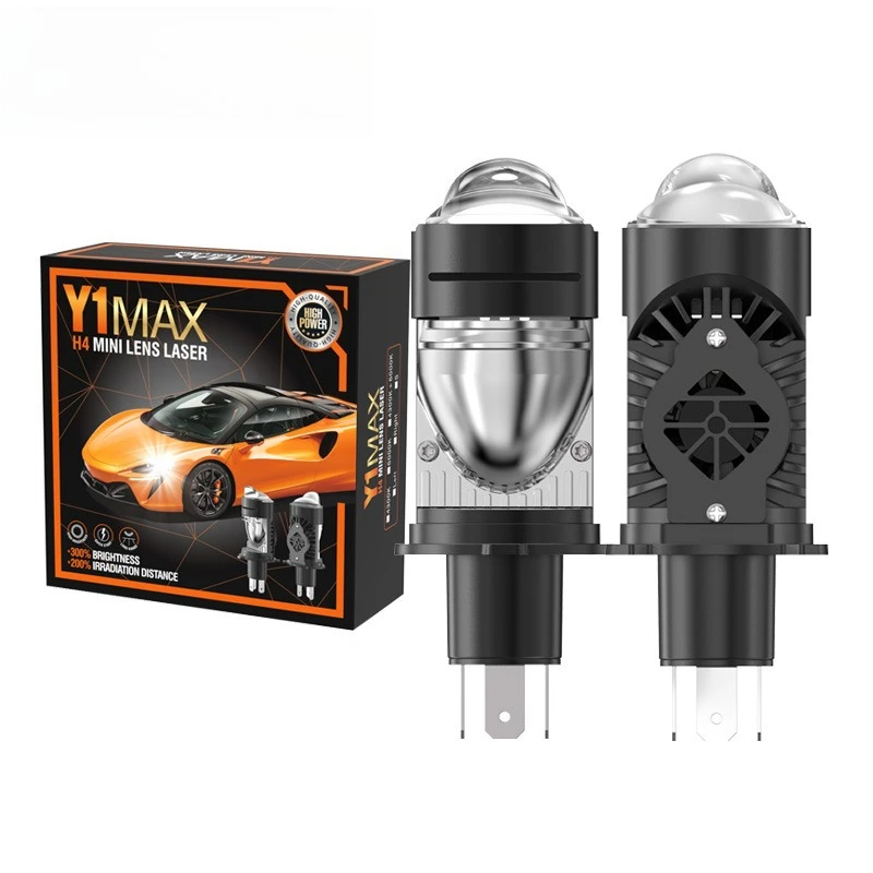 

2025 Y1 MAX 50 Вт H4 светодиодный лазерный проектор, фара Plug and Play, двухлучевые автомобильные аксессуары для мотоциклов с сильным проникновением