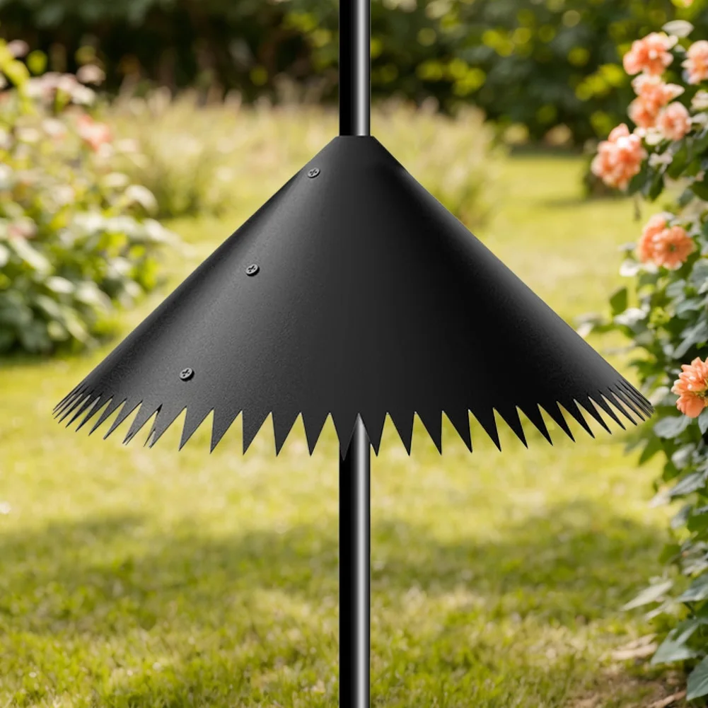 2 pezzi 14/16/18 pollici scoiattolo deflettore esterno avvolgere intorno scoiattolo deflettore scoiattolo a prova di uccello compagno accessori per mangiatoia per uccelli palo