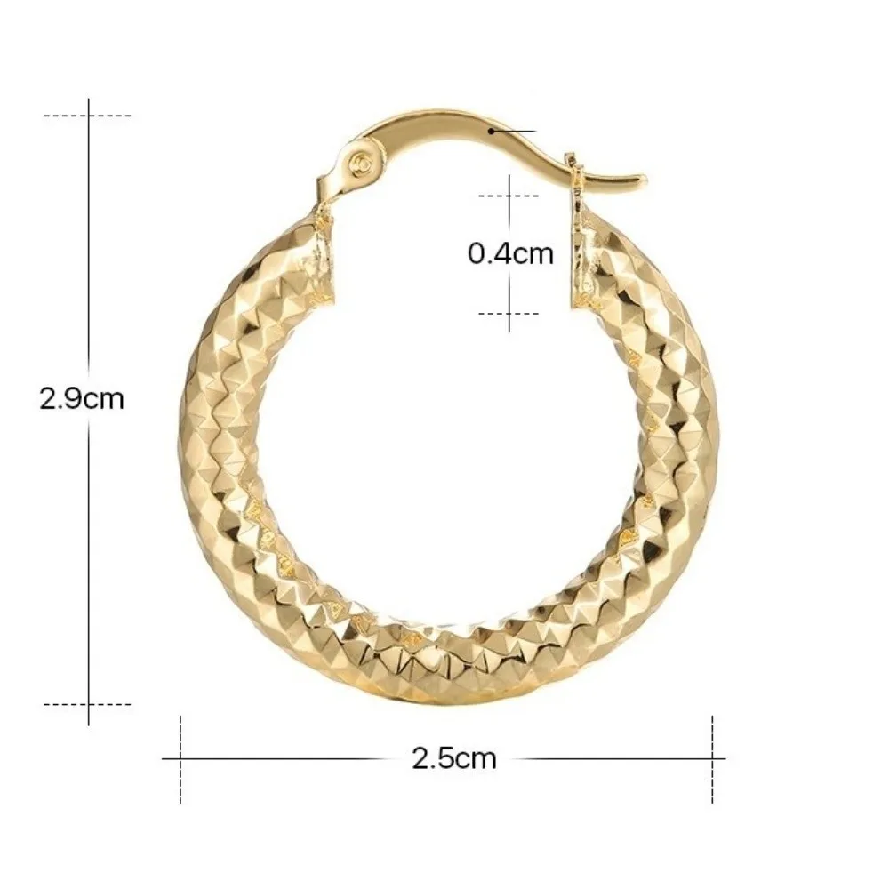 بسيطة الحد الأدنى هوب أقراط خفيفة الوزن الذهب اللون القرط الأطواق مزاجه الذهب هوب أقراط للنساء