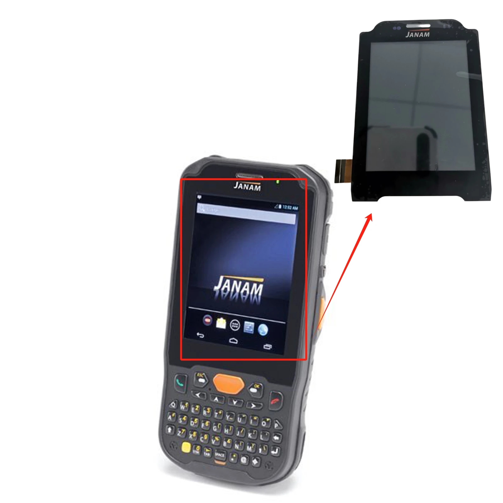 LCD Screen For Janam XM5 1QXLNDNVAC Rugged Mobile PDA Computer Glass LCD Screen Display Repair