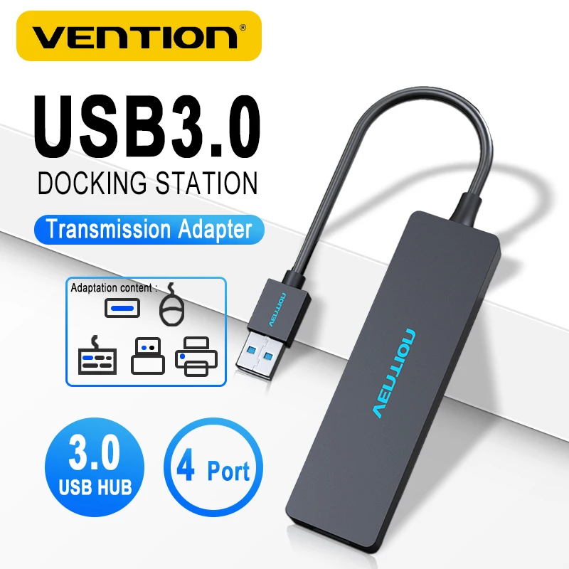 

Vention Usb Hub 4 Port USB 3.0 Data Transfer Adapter for Laptop Multi Splitter For Xiaomi Lenovo Macbook PC Computer Accessories