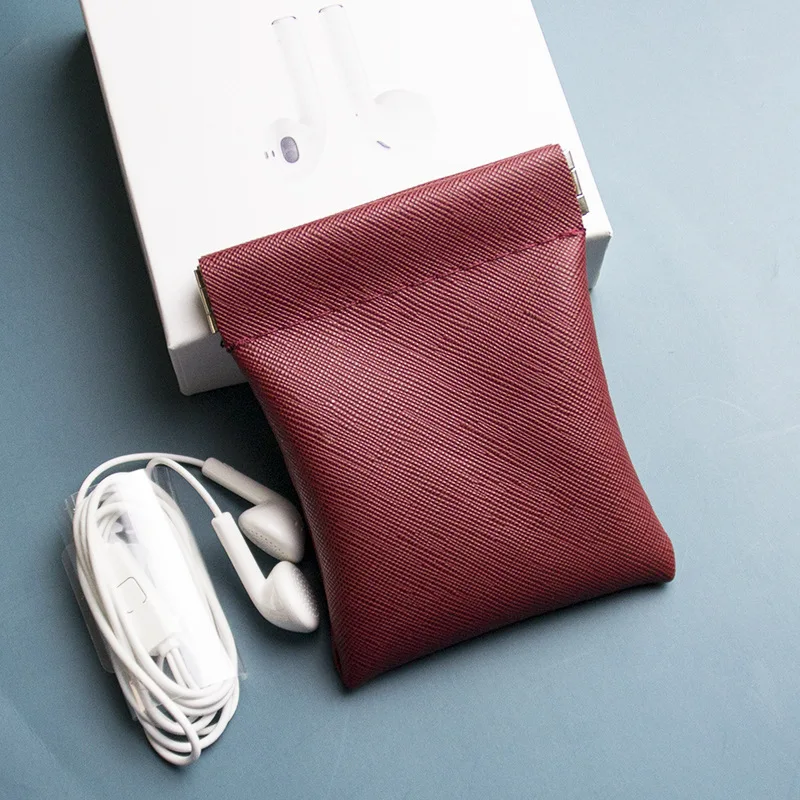 

Fashion PU Leather Change Purse for Men Women Black Brown Mini Coin Purse Card Holder Money Bag Small Coin Storage Wallet Purse
