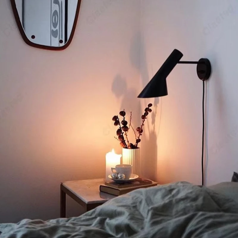

Modern Minimalist LED Wall Lamp Hotel Bar Coffee Shop Living Room Study Bedroom Bedside Lighting Lamps
