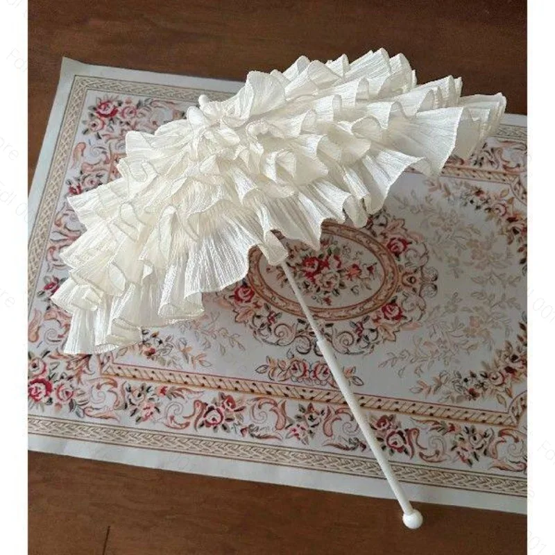 Lolita Umbrella Flower Wedding Section Umbrella French Small Western Umbrella Retro CLA Elegant Wedding Photography