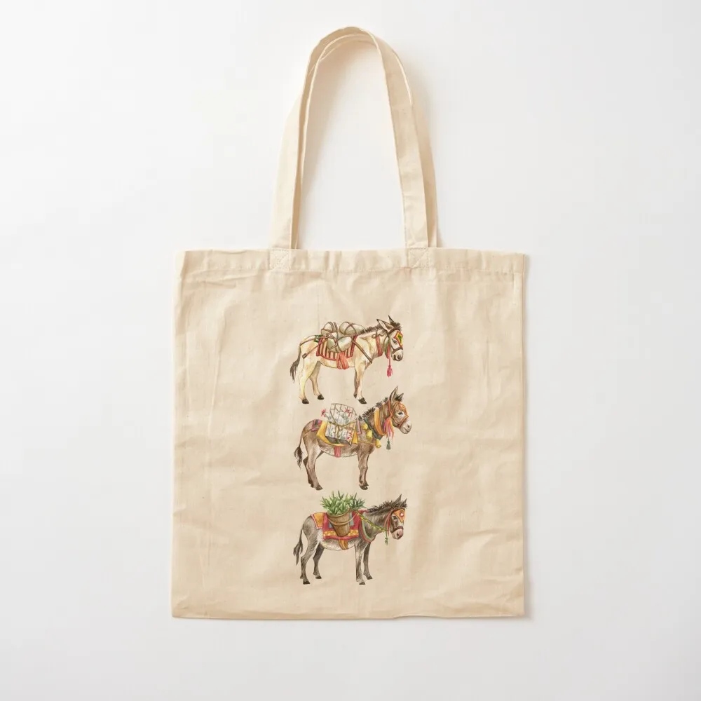 

Nepalese Donkeys Tote Bag Shopper cloth bag woman reusable shopping bag personalized tote