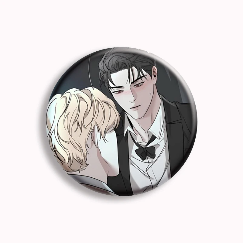 Dearest Korean Manhwa Button Pin BL Manga Dylan Lowell Ju Theo Homosexual Anime Bag Coat Accessories Decor Fans Collect Gift