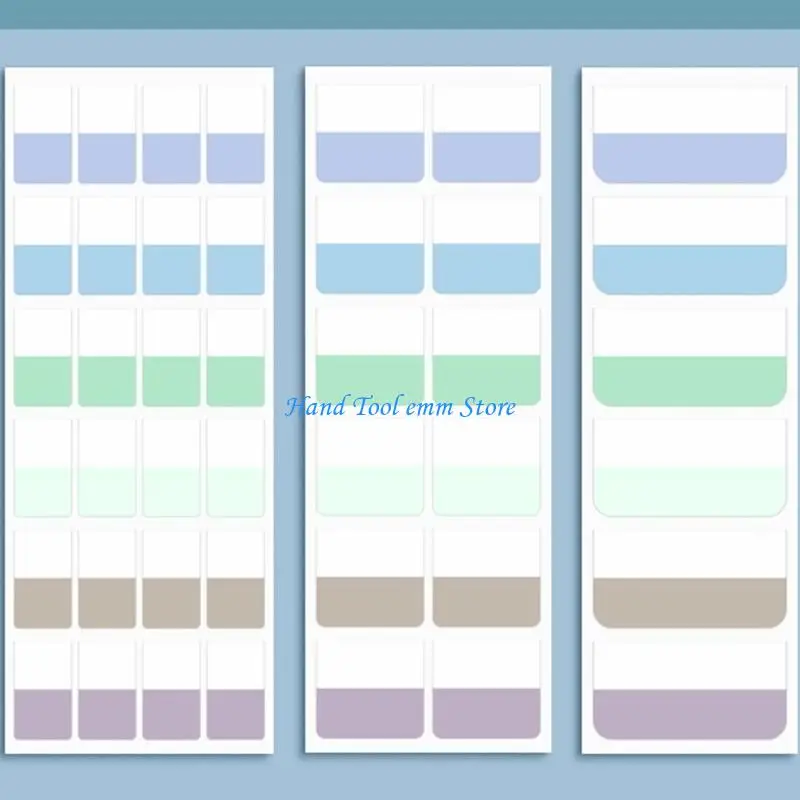 H37F 10 PCS Self-Adhesive Sticky Notes Tab Indeks Sticky Tab Membaca untuk Siswa