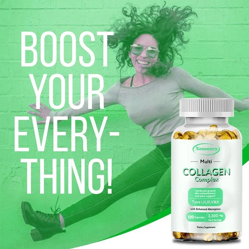 

Collagen Complex Capsules - Promotes Collagen Production, Delay Aging Supports Joint, Cartilage, Hair, Skin and Nails Health Sup