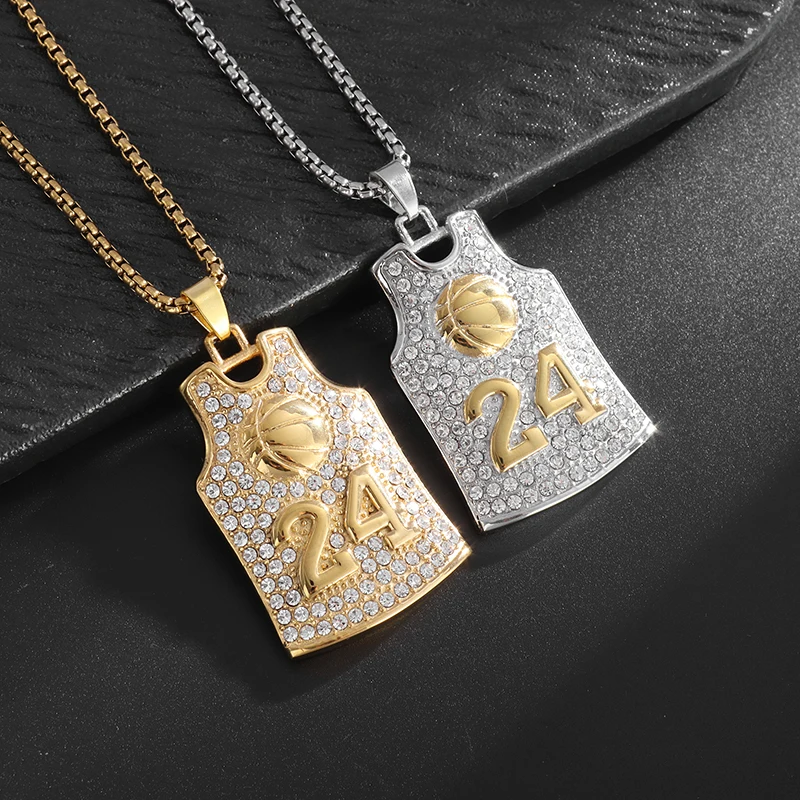 Jersey Pendant Necklace Men and Women Creative Hip-Hop Trendy Jewelry Gift Accessories