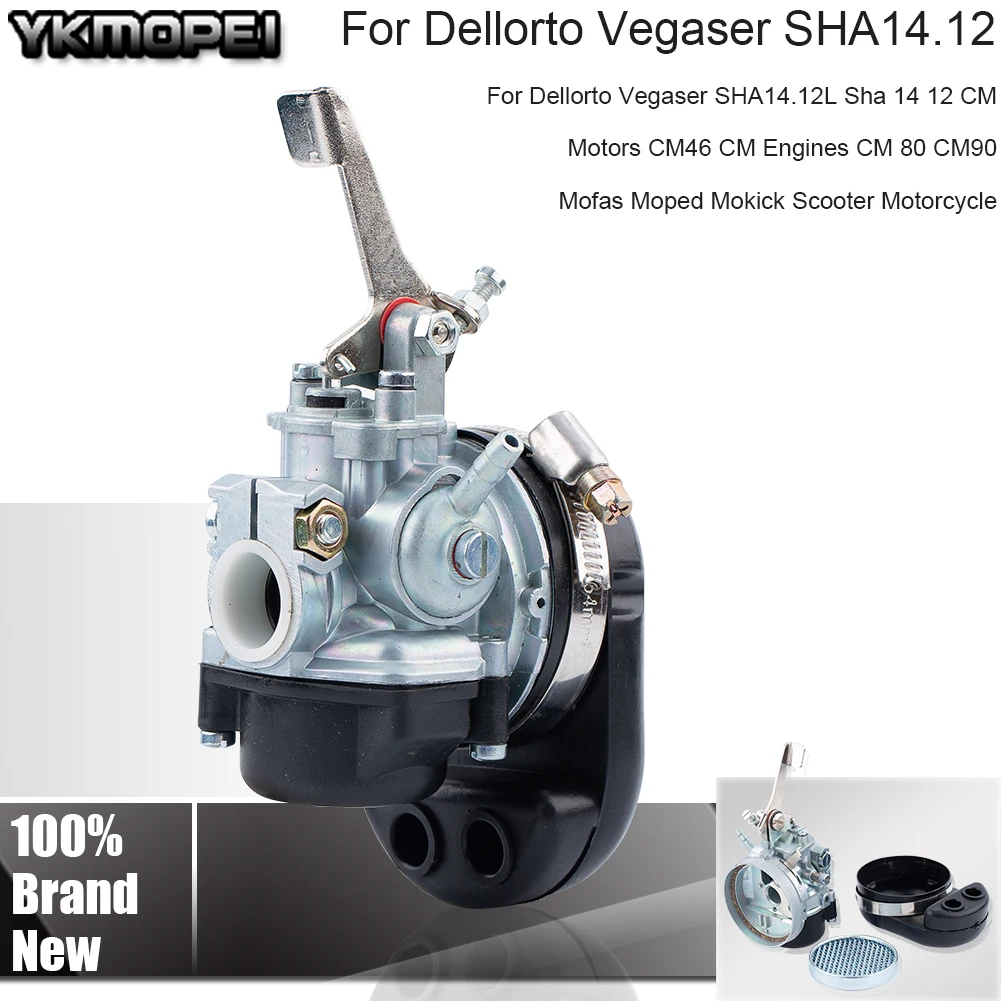 Motorcycle Carburetor  For Dellorto Vegaser SHA14.12L Sha 14 12 CM Motors CM46 CM Engines CM 80 CM90 Mofas Moped Mokick Scooter