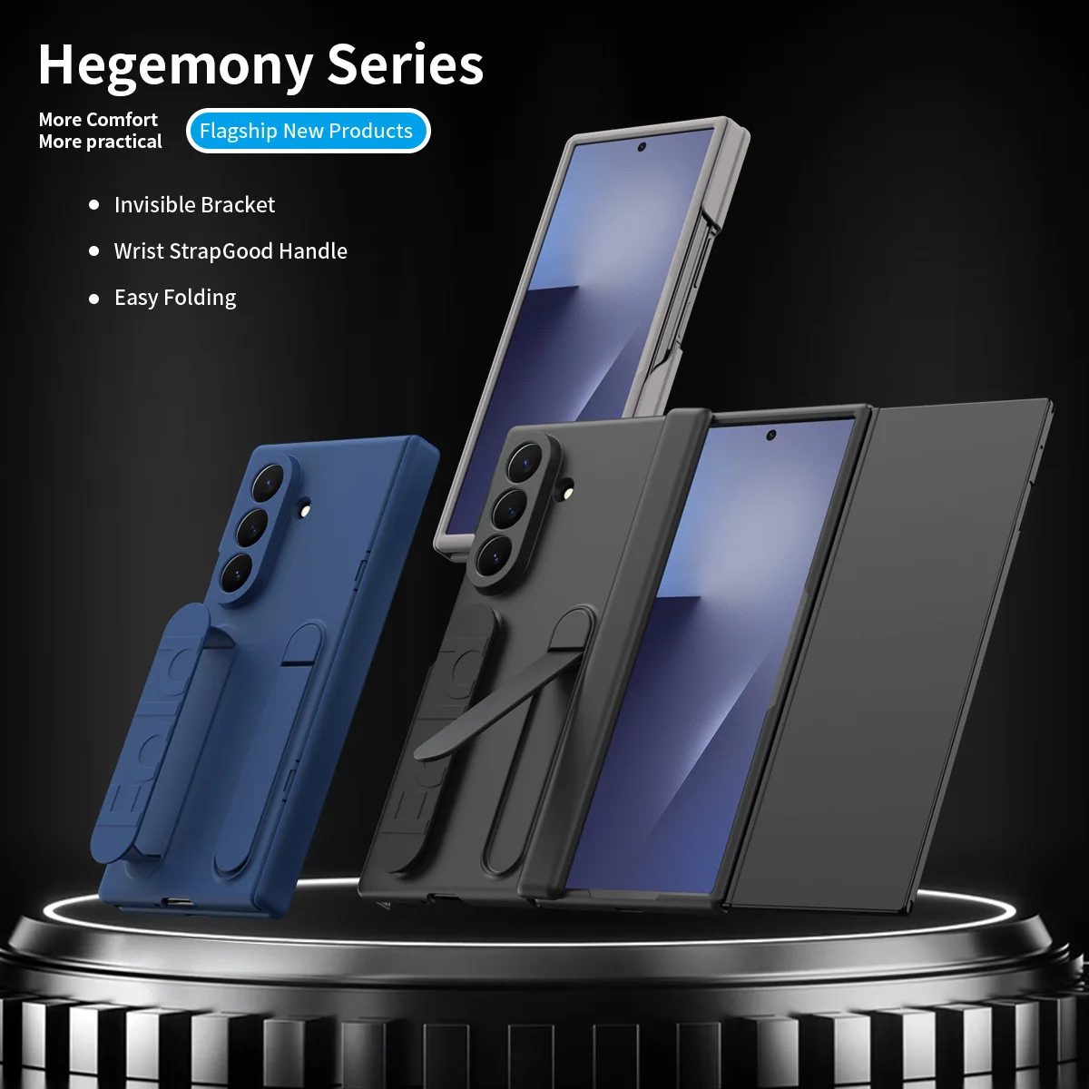 

cae for Samsung Galaxy Z TriFold wristband holder hinge protection full coverage Shock Proof Anti-Fingerprint tough case plain