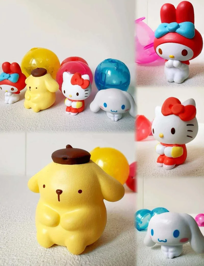 

New In Stock My Melody Pompompurin Kt Cat Cute Sitting Blind Box Toy Desktop Ornament As A Holiday Surprise Gift For Fans