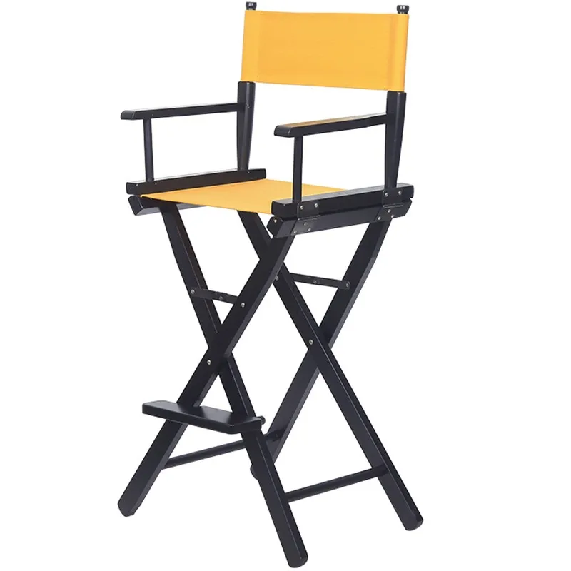 Solid wood folding high makeup high director bar , portable folding canvas