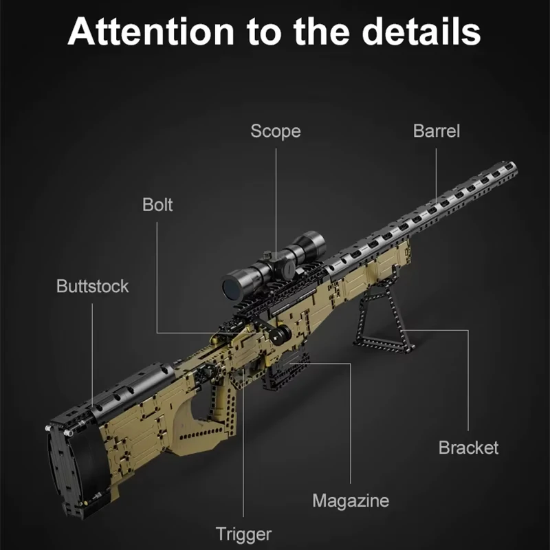 Cada 979 個市テクニカル警察軍事武器スナイパーライフルビルディングブロック第二次世界大戦アサルトライフルビルディングブロック子供