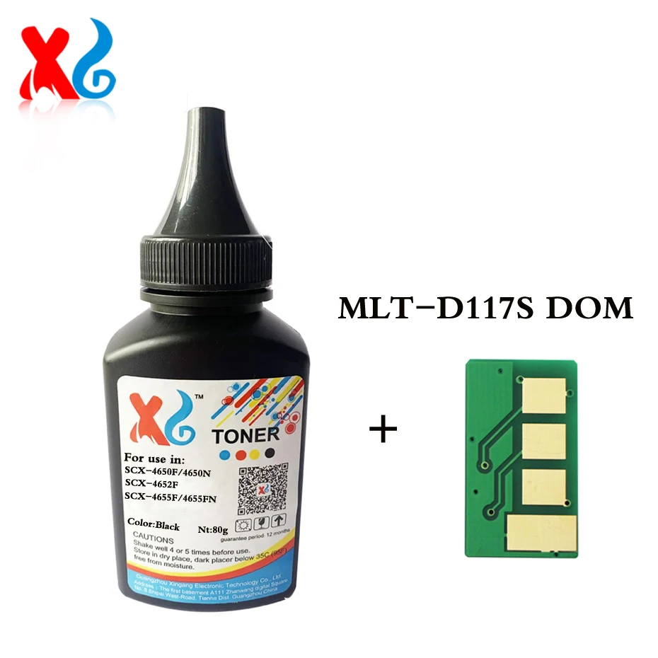 MLT-D117S Toner Powder with Chip For Samsung SCX-4650F 4650N 4652F 4655F 4655FN Black Refill Ink Cartridge Chip 2.5K