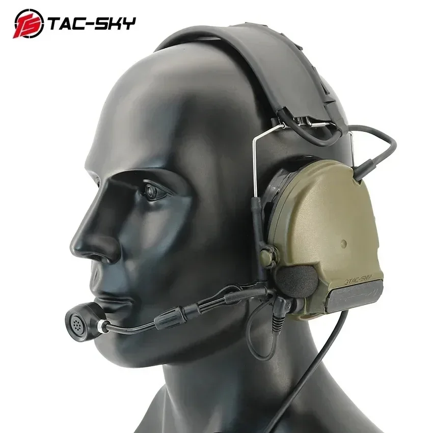 TS TAC-SKY Tactical Headset COMTA V Electronic Shooting Earmuffs For Outdoor Hunting Airsoft Sports Military comtac5  Headset