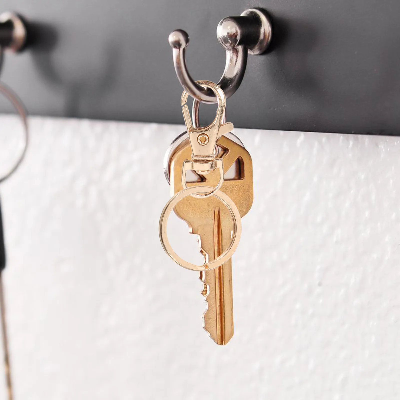 

60Pcs Dog Tag Key Ring Buckle Zinc Alloy Metal Keychain for Car Home Keys DIY Craft Projects Creative Keyring Split Ring Clasp