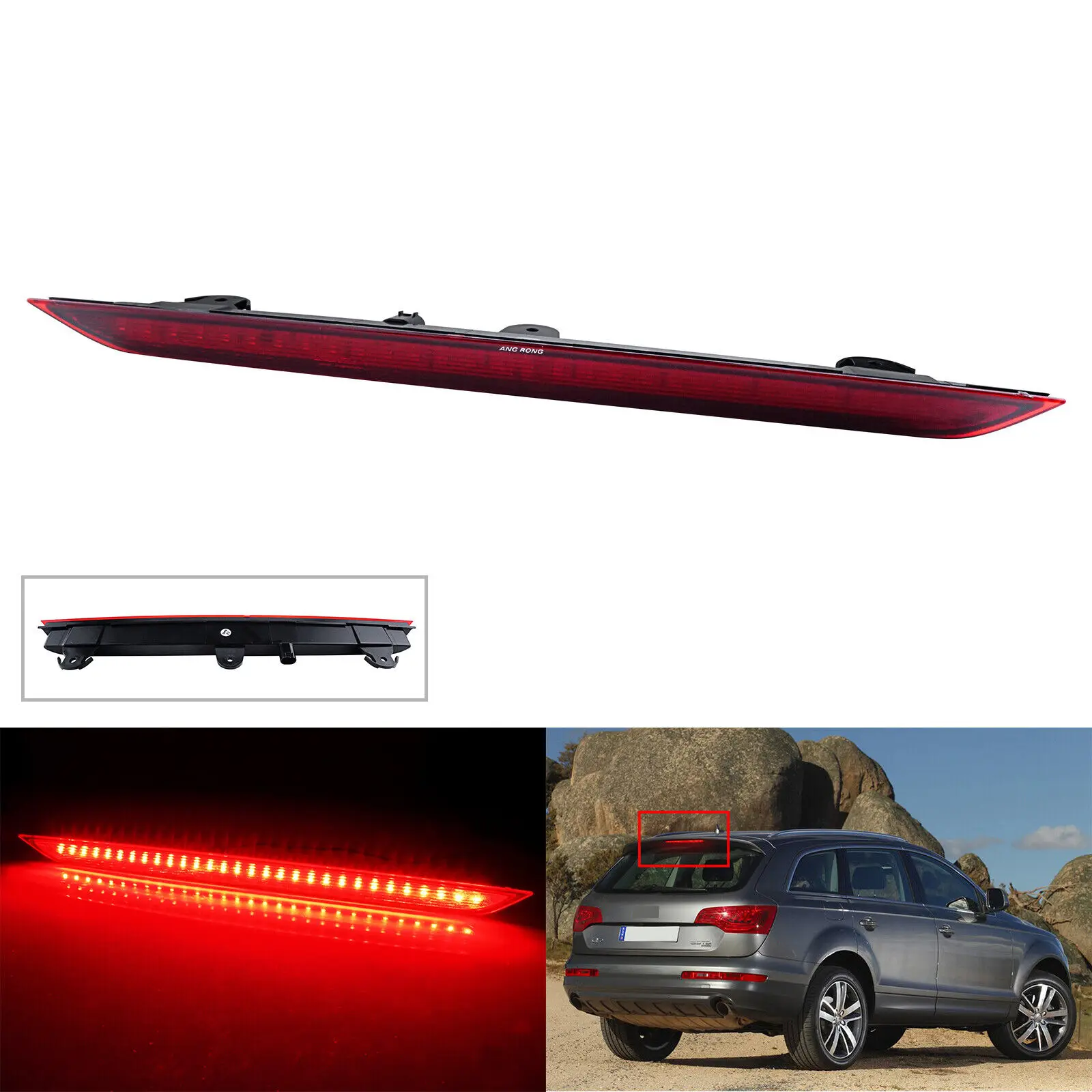 Red LED Rear High Level Third Stop Brake Light For Audi Q7 4L 2006-15 4L0945097