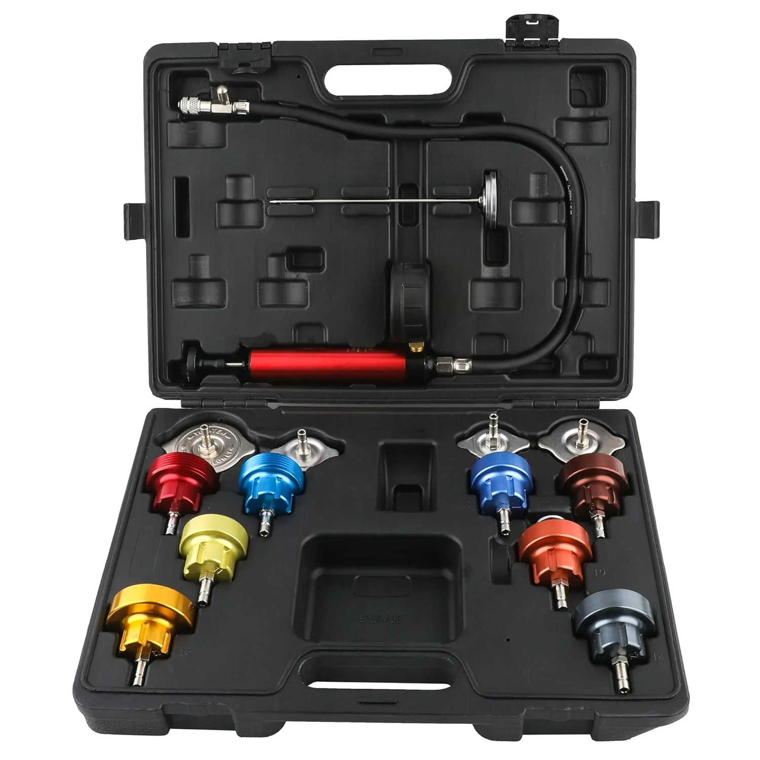 

Aluminum Coolant Pressure Tester Kit for Automotive Cooling System Leak Down Test