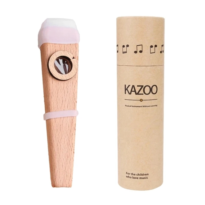 Wooden Kazoo Flute for Beginners Ukulele Piano Keyboard Violin Accompaniment