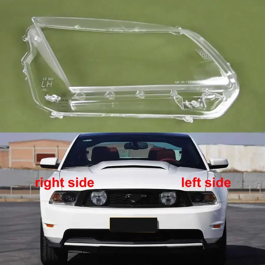 

For Ford Mustang 2010 2011 2012 2013 Headlamp Cover Headlight Shell Masks Transparent Lens Plexiglass Replace Original Lampshade