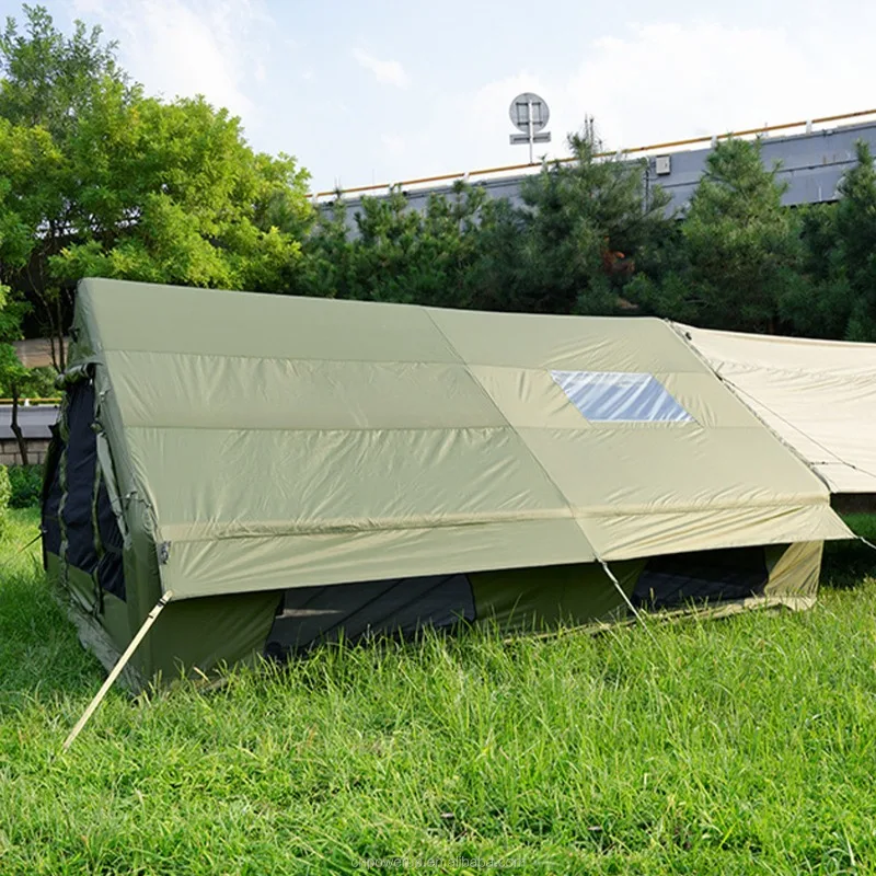 

YTYIN Large Space 12㎡ Inflatable Camping Tent Waterproof UV-Resistant With 4m Awning & Chimney Opening For Family Camping