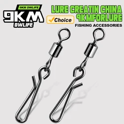 Fishing Swivels Snaps 50~200Pcs Fishing Rolling Swivel Barrel Snap lures Connector Saltwater Fishing Clip Snap Trolling Tackle