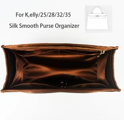 For K elly 25 28 32 35 Insert Organizer Handbags Purse Tote Bag K elly Organizer Tote Liner Bag Insert Premium Silk(Handmade)
