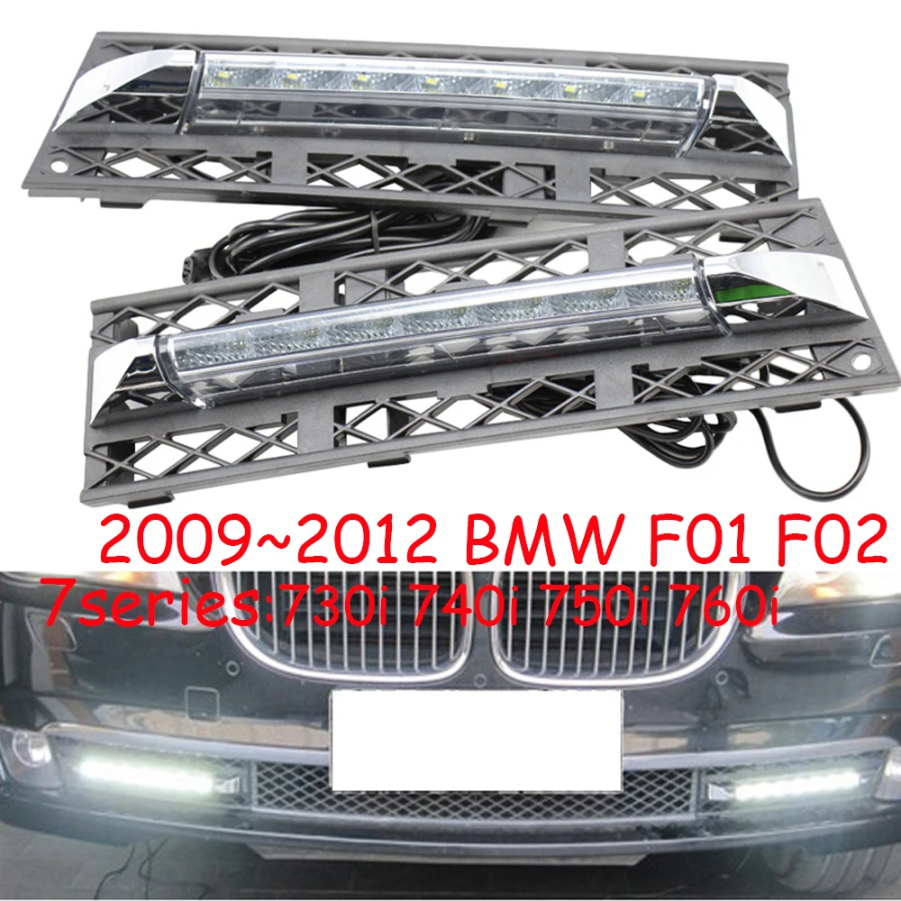 

car bumper headlight for bmw f01 f02 daytime light 730i 740i 750i 760i 2009~2012y DRL car accessories LED headlamp F01 fog light