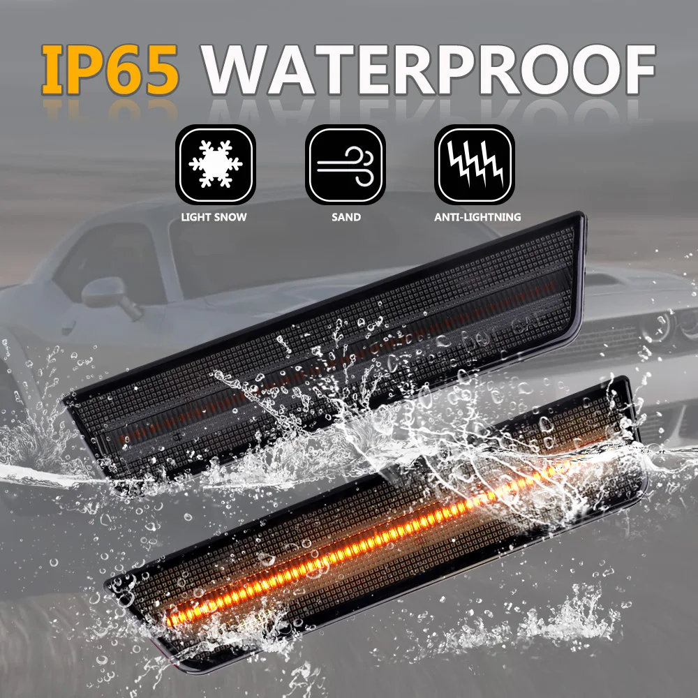 2 قطعة سيارة عالية الأداء LED الملحقات الوظيفية مقاوم للماء الجانب ماركر ضوء مع ترقية دودج في سنوات الموديل 2008 إلى 2014