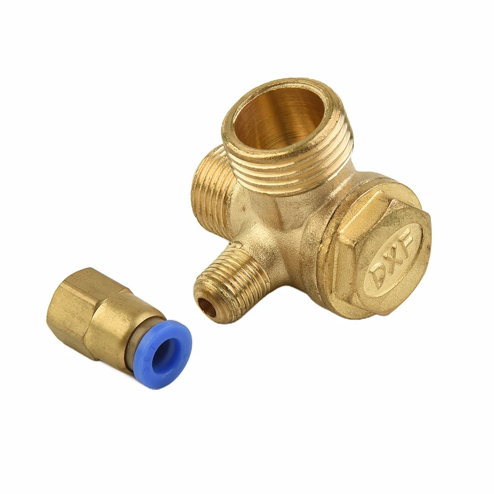 

3 Port Brass Male Threaded Check Valve Connector Tool For Air Compressor Prevent Accessories Compresor De Aire Pneumatic