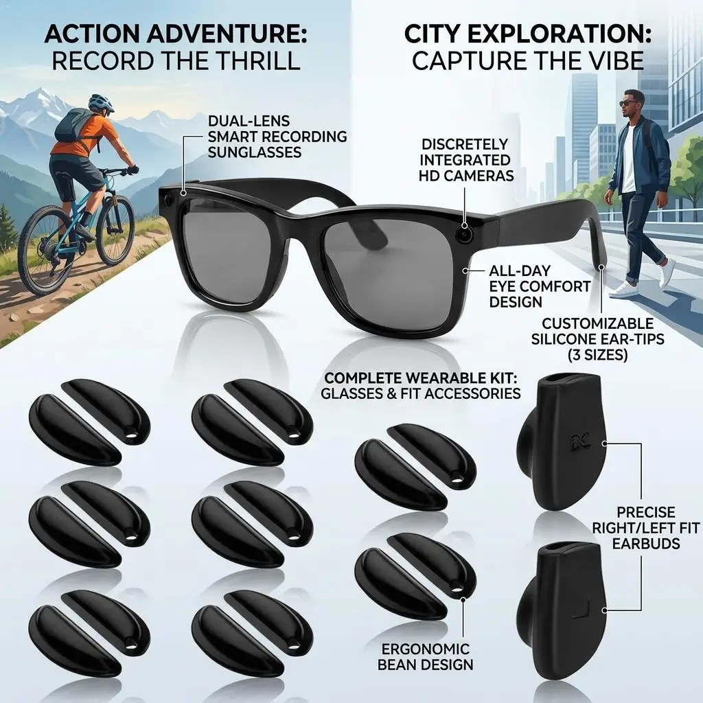 For Anti-Slip Cover For Ray Ban Meta Glasses Skyler/Gen2 Compatible Accessory
