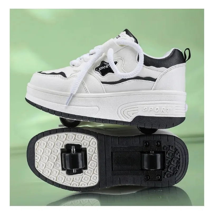 

Kids Roller Skate Shoes Fashion Casual Sports Children 2-Wheels Sneakers for Boys and Girls Gift Nice Footwear Christmas gift