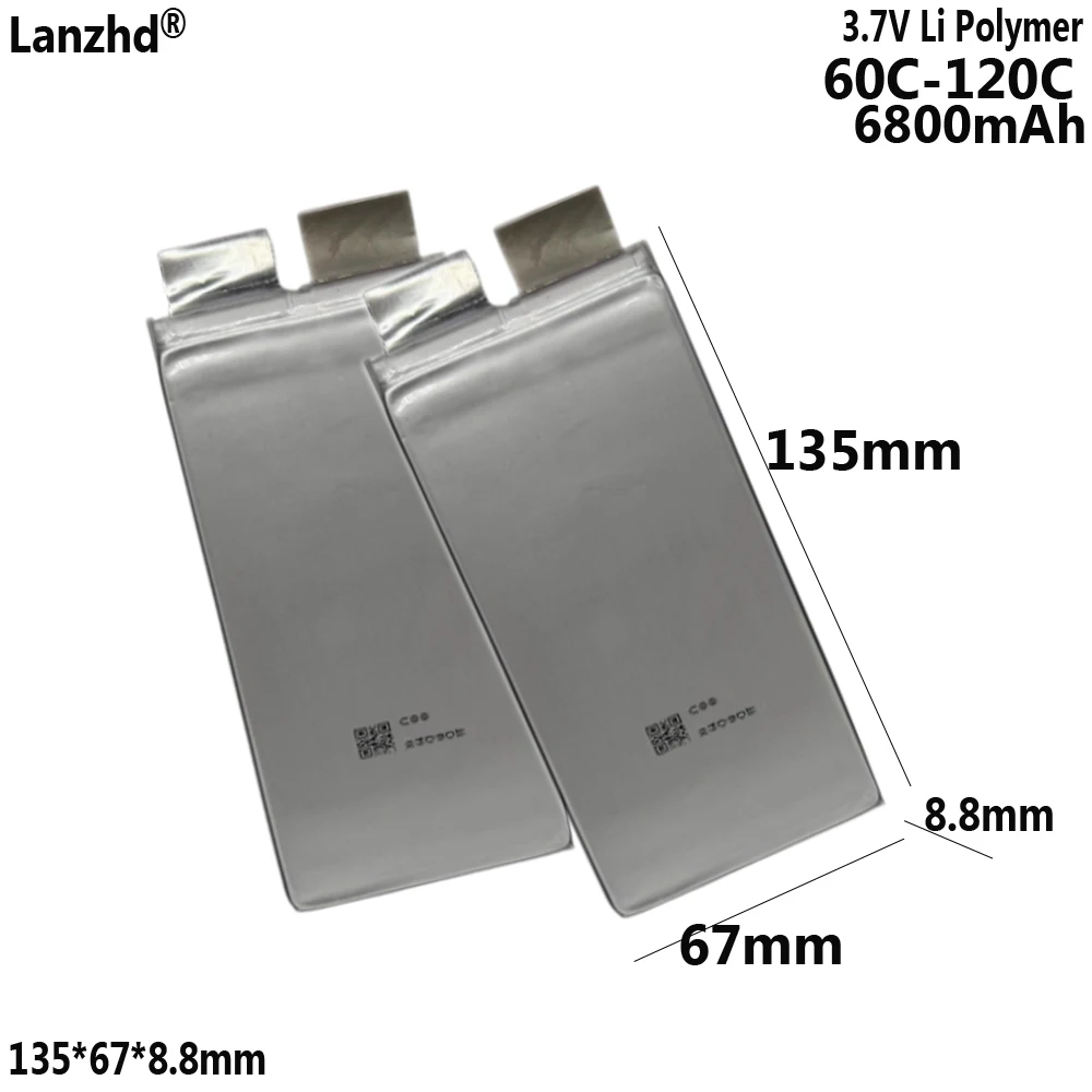 

8867135 3.7V 6800mAh 60C high-rate Lithium battery cell For car emergency start power spot welding machine battery drone cell