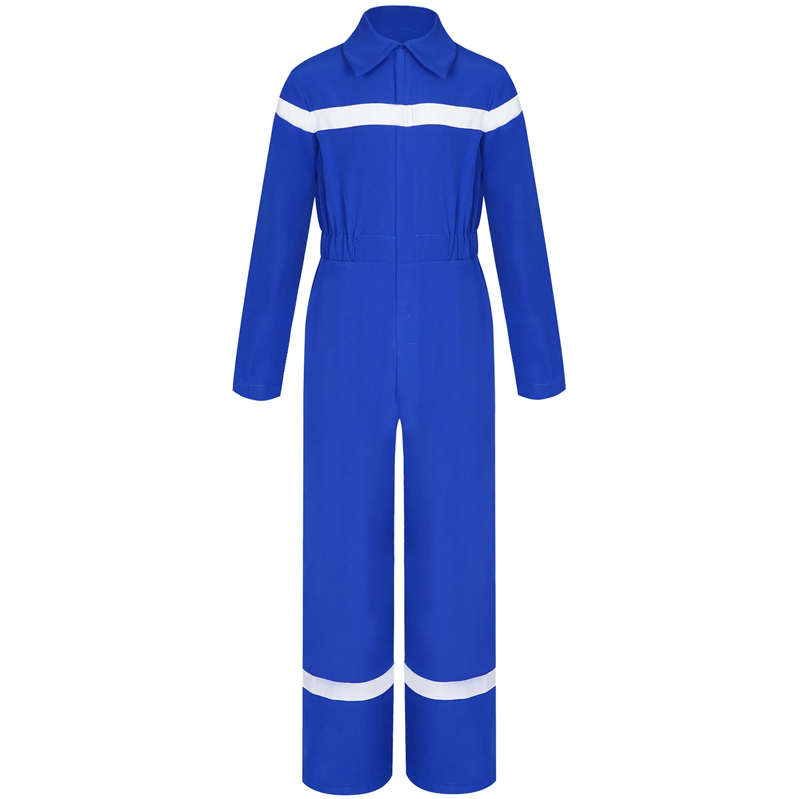 Kids Boys Cotton Long Sleeve Coveralls Jumpsuit Girls Wide Leg Mechanic Boilersuit Children Halloween Costume Dress Up