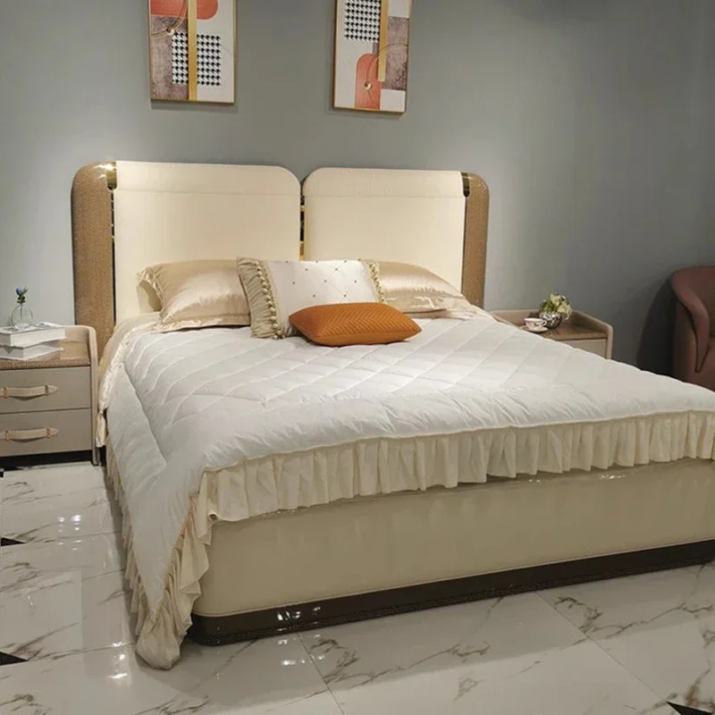 

Детская двуспальная кровать Queen Kids, европейская двуспальная кровать из человеческого дерева, высококачественное изголовье, двуспальная кровать для девочек, спальная Camas, супружеская скандинавская мебель