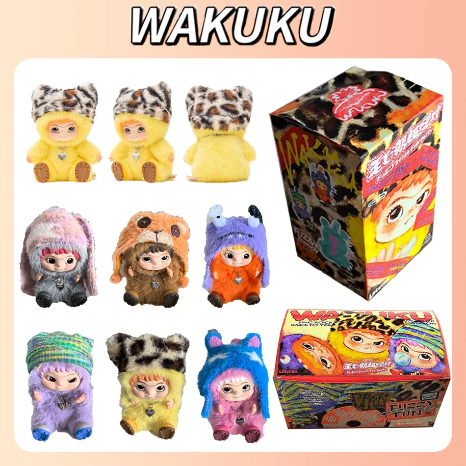 

Doll Bag 6pcs Wakuku Fox Trend Fun Party Series Blind Box Pendant Pain Bag Decoration Ornament Mystery Box Cute Birthday Gift