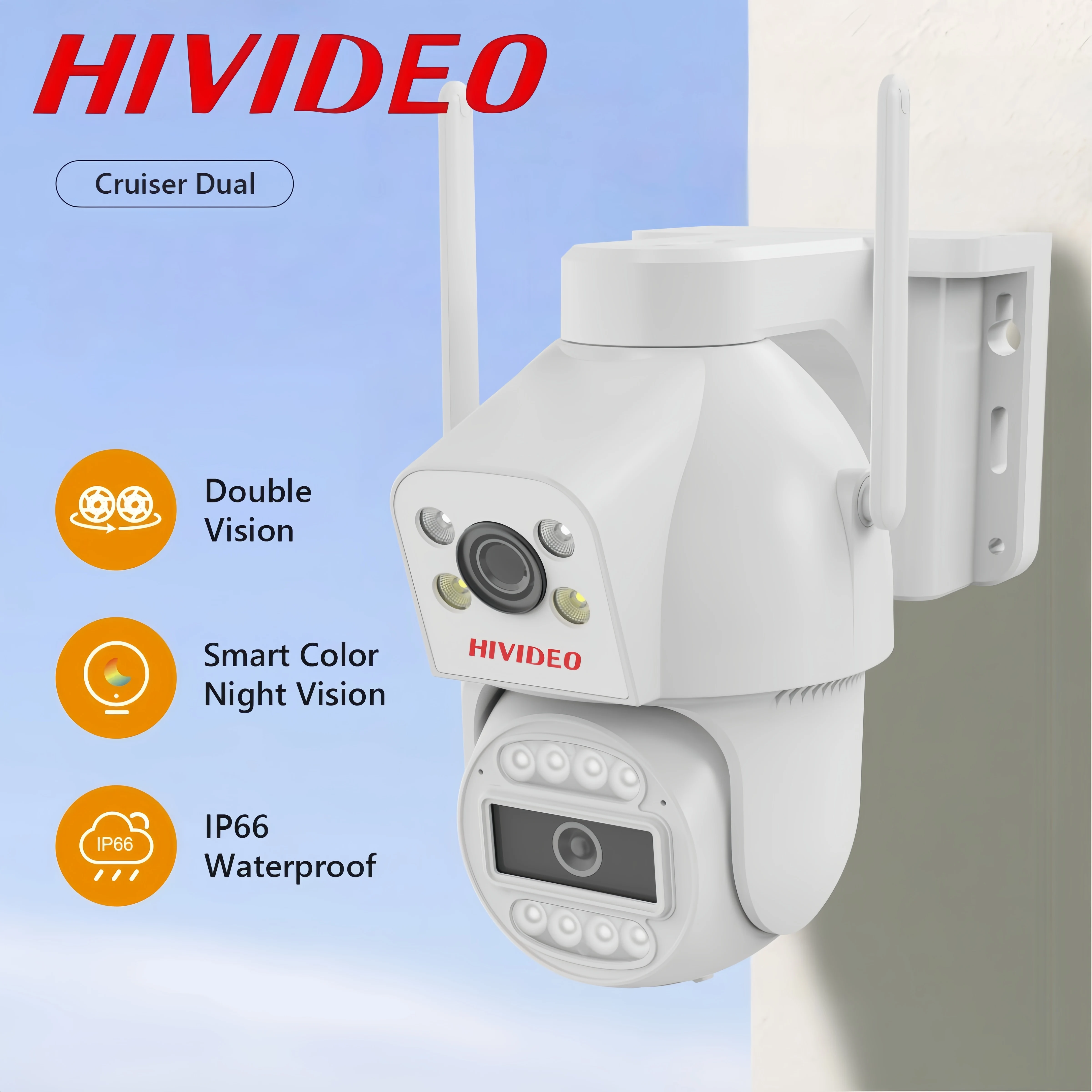 hivideo-2mp屋外防水監視カメラ-デュアルレンズ自動追尾ipビデオwifi-ptzカメラ-cctv双方向音声