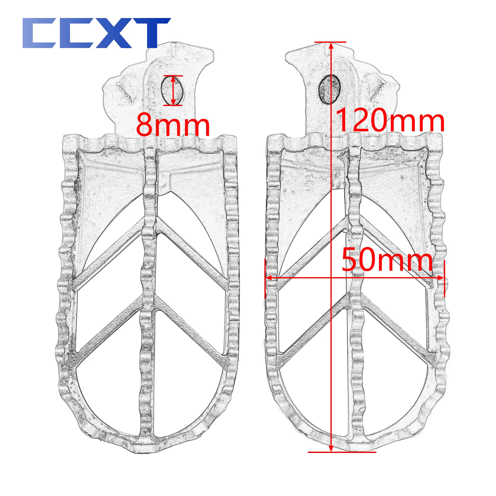 Dirt Bike Stainless Steel Motorcycle Foot Peg Rest Pedal Footpegs For Honda XR XRF CRF 50 50R 70 100F Motocross Universal Parts