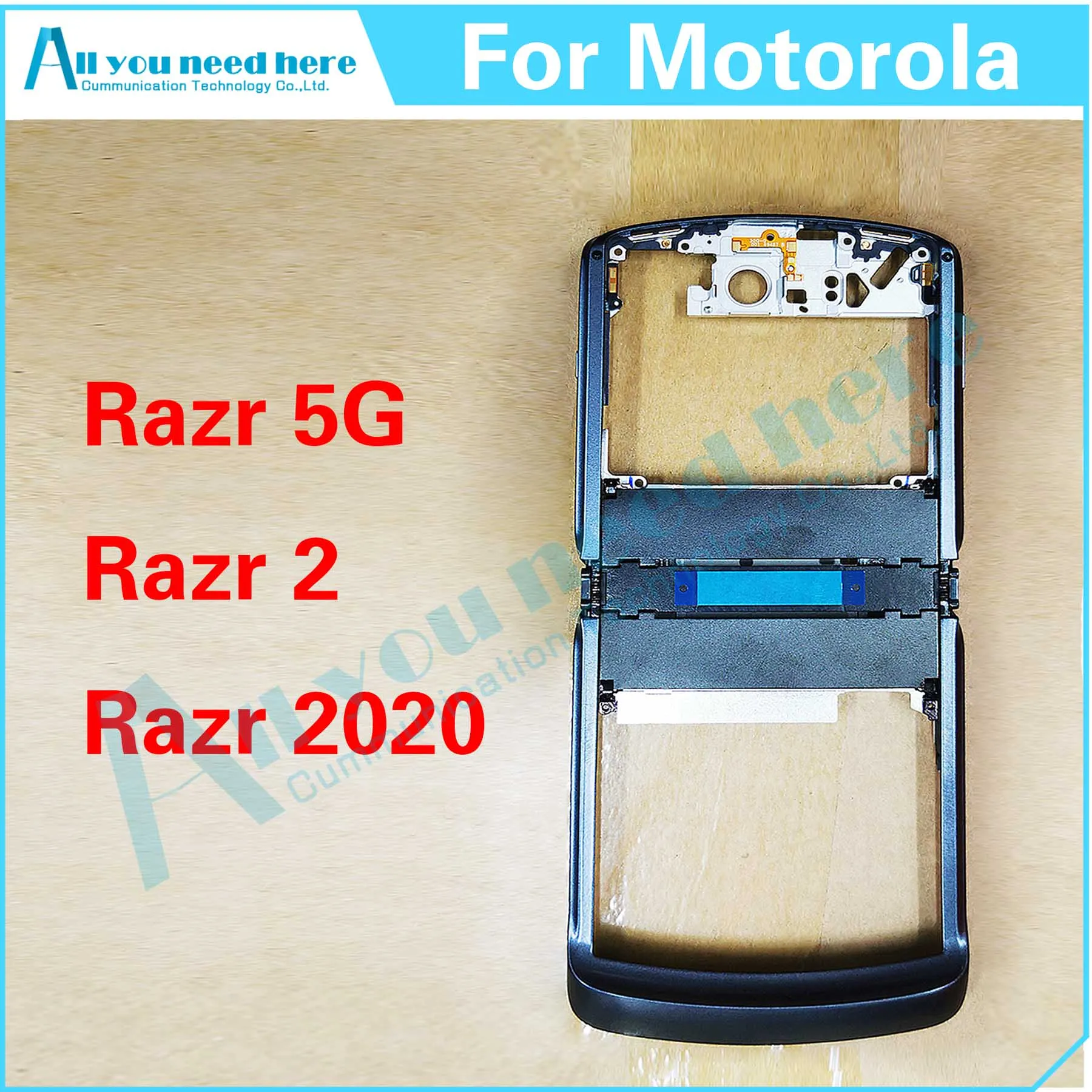 

For Motorola Razr 5G 2020 Front Frame Mid Case Middle Lid Cover Door Housing For Moto Razr 2 Razr2 Repair Parts Replacement