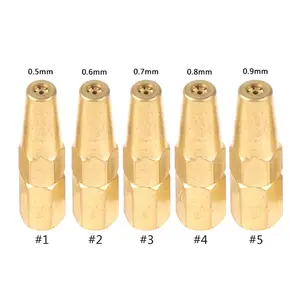 5PCS BRAZING TORCH GAS BOIL H01-2 Hàn oxy Torch Tip Acetylene Propane Hàn Phụ kiện Pure 1 2 3 4 5 # 10 Doanh số Khảo sát Benzomatic chính - №8