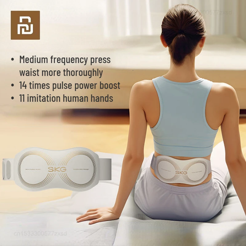 

Youpin SKG Massage Belt K5 TE 9 Zones Hot Compress Massage EMS+TENS Puls Smart Relieve Waist Abdomen Hot Compress Massager SKG