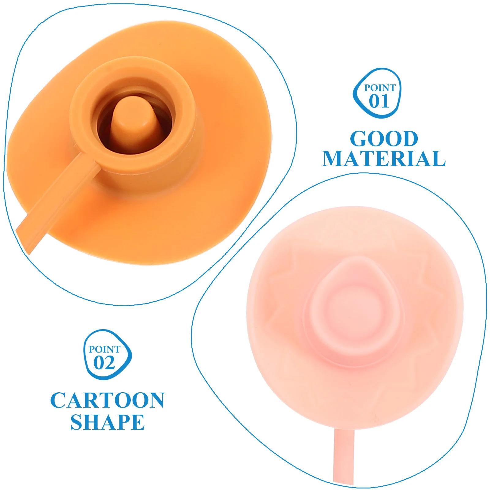 

6pcs Silicone Straw Covers Reusablehat Shape Caps Tip Protectors For Tumblerscleanlightweightkitchen Bar Accessories